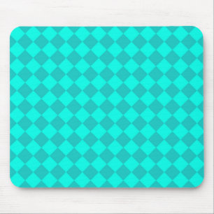 Teal Checker Diamond Mönster Musmatta