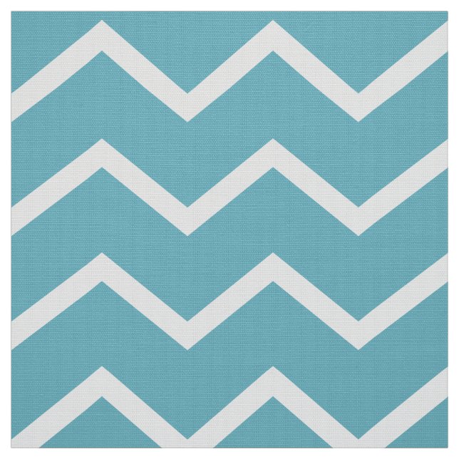Teal Chevron Klädselstyg Tyg (Provkarta)