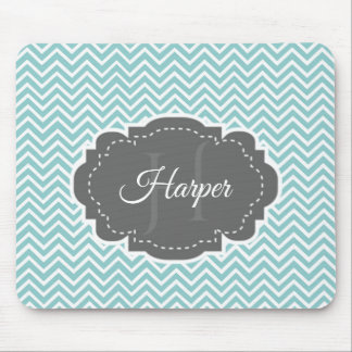 Teal Chevron Personlig Mouse Pad Musmatta