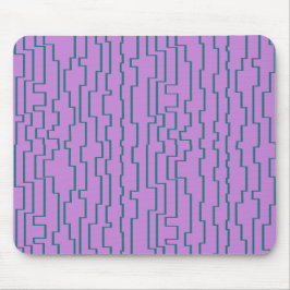 Teal Circuit Linjer Musmatta