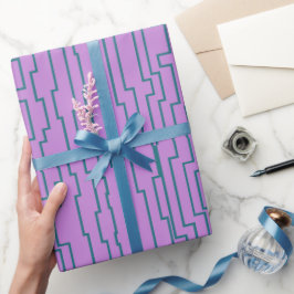 Teal Circuit Linjer Presentpapper