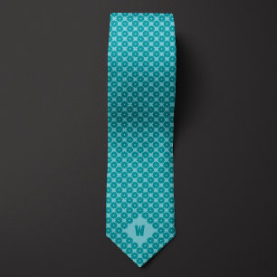 Teal Cog Avslappnad Slips