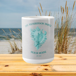 Teal Conch Snäcka Coffee Mugg