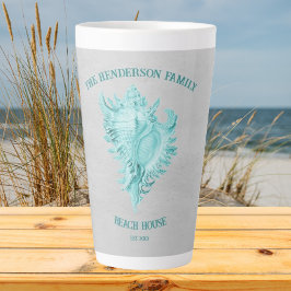 Teal Conch Snäcka Latte Mugg