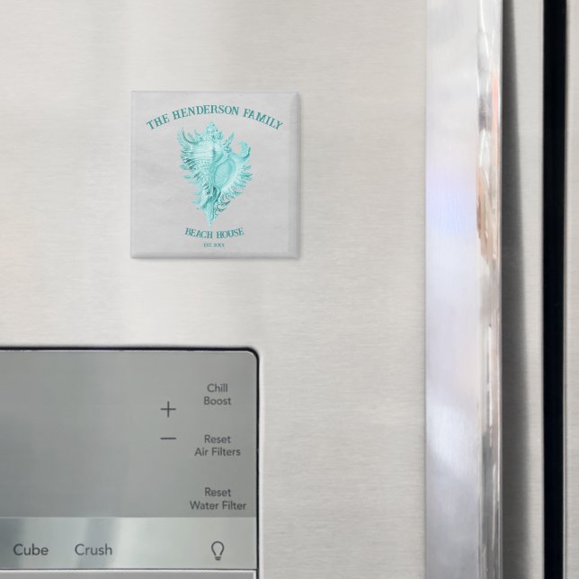 Teal Conch Snäcka Magnet (In Situ (Fridge))