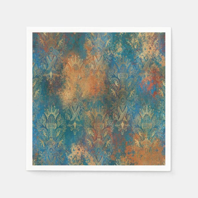 Teal Cooper Patina Pappersservett (Framsidan)