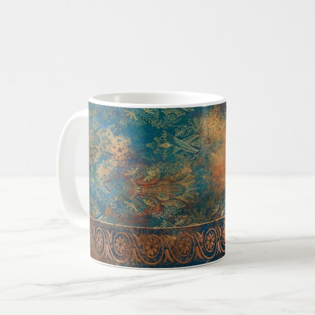 Teal Cooper Patina Turcos Kaffemugg (Framsida vänster)
