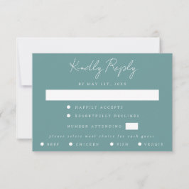 Teal Coordinate Bröllop OSA Card Kort