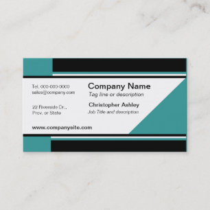 Teal Corporate Business Card-mallar Visitkort