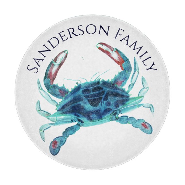 Teal Crab Nautical Boat Namn (Framsidan)