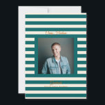 Teal Cream Preppy High School Photo Grad Cards Meddelande<br><div class="desc">Part of Grad Collection - Add your custom matching envelope, stickers, and more Announce your graduate’s achievement with this retro and preppy graduation announcement card. Featuring a modern photo layout and clean typography, this design is perfect for high school graduates celebrating the Class of 2026. Fully customizable with your own...</div>