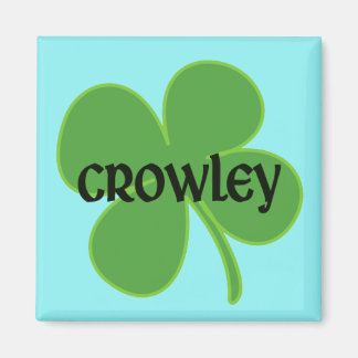 Teal Crowley Magnet med Shamrock