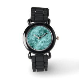 Teal Crumged Struktur Armbandsur