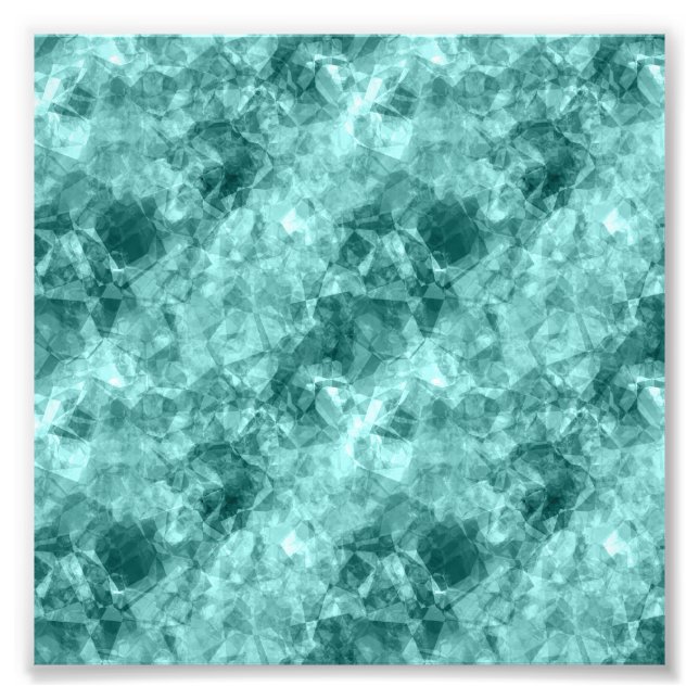 Teal Crumged Struktur Fototryck (Framsidan)