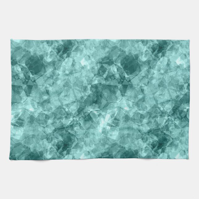 Teal Crumged Struktur Kökshandduk (Horisontell)