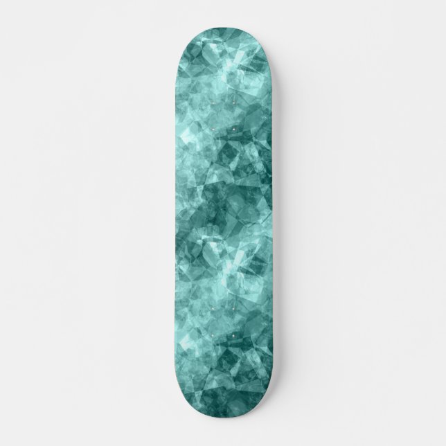 Teal Crumged Struktur Skateboard Bräda 21,5 Cm (Framsida)