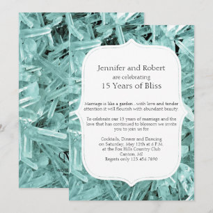 Teal Crystal 15-årsjubileums inbjudan