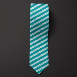Teal Däck Går stripe Slips