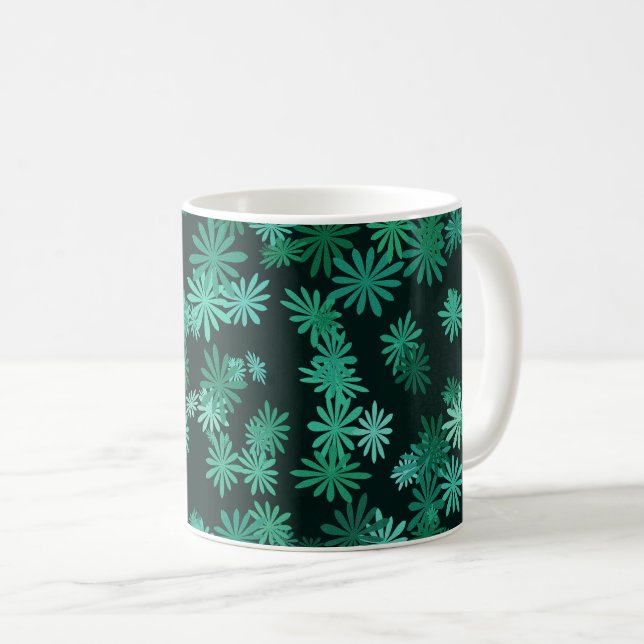 Teal Daisies Kaffemugg (Framsida höger)