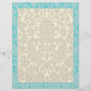 Teal Damask Gräns