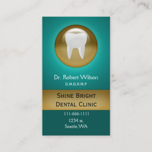 Teal Dental-visitkort med avtalat kort