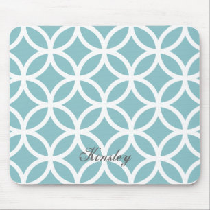 Teal Diamond Mönster Personlig Mousepad Musmatta