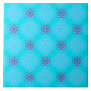 Teal Diamond och Square Mönster Kakelplatta
