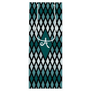 Teal Diamond Ombre Monogram