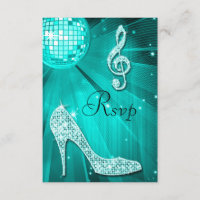 Teal Disco Boll Gnistra Heels OSA