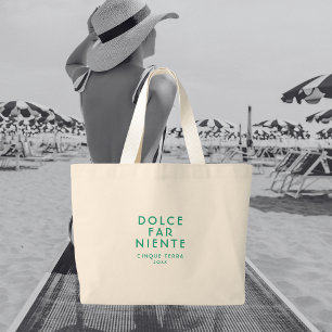 Teal Dolce Far Niente Cinque Terra Travel Jumbo Tygkasse