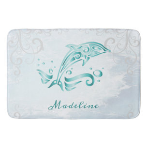 Teal Dolphin Personlig Bath Mat Badrumsmatta