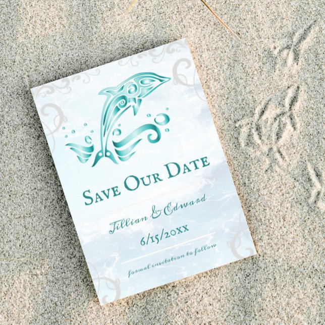 Teal Dolphin Spara datum meddelande (Teal Dolphin Save the Date)