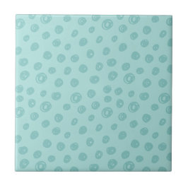 Teal Dot Pattern Kakelplatta