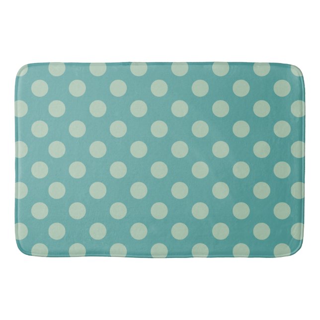 Teal Dots Pattern Badrumsmatta (Framsidan)
