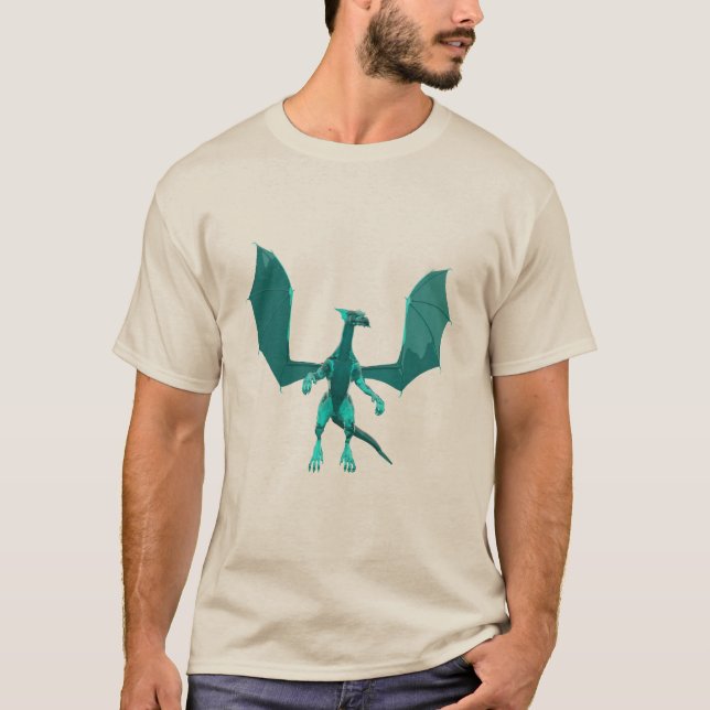 Teal Dragon Shirt T (Framsida)