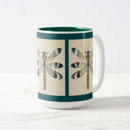 TEAL DRAGONFLY MUG Två-Tonad MUGG