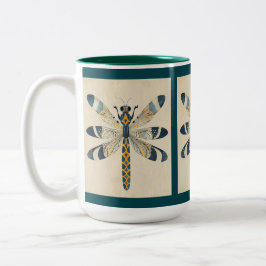TEAL DRAGONFLY MUG Två-Tonad MUGG