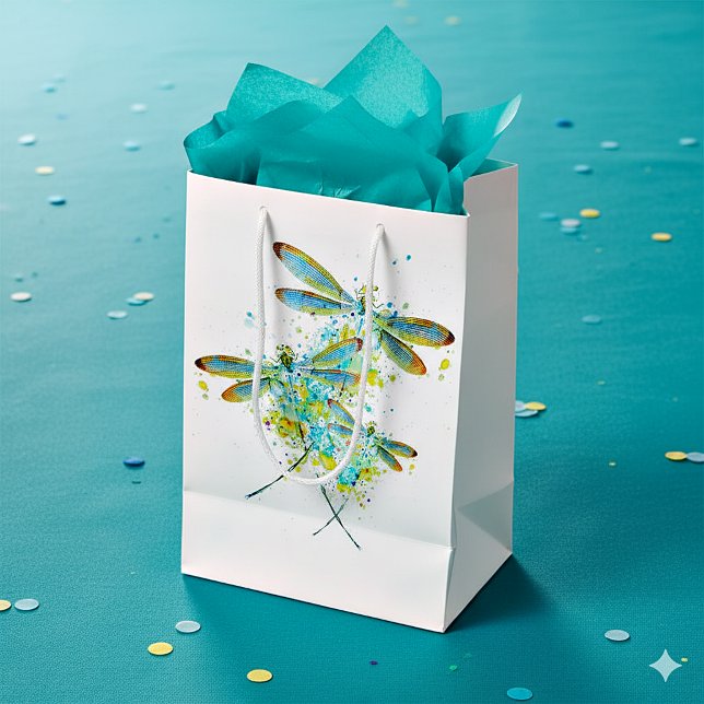 Teal Dragonfly splatter (Skapare uppladdad)