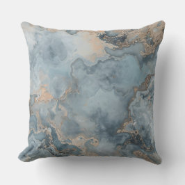 Teal Dusty Blue Grått Beige Contemporary Kudde