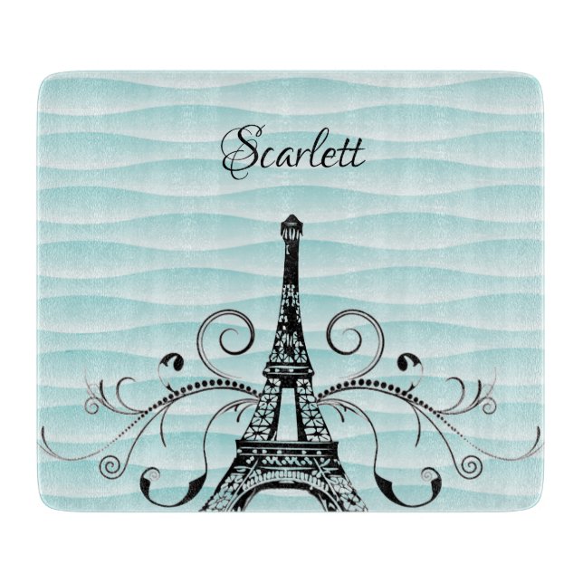 Teal Eiffel Torn Flourish Clearing Board (Framsidan)