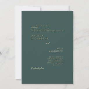 Teal Elegance in Rörelse bröllopsinbjudan Inbjudningar