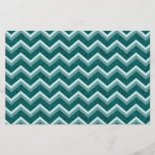 Teal Embossed Foil Brevpapper