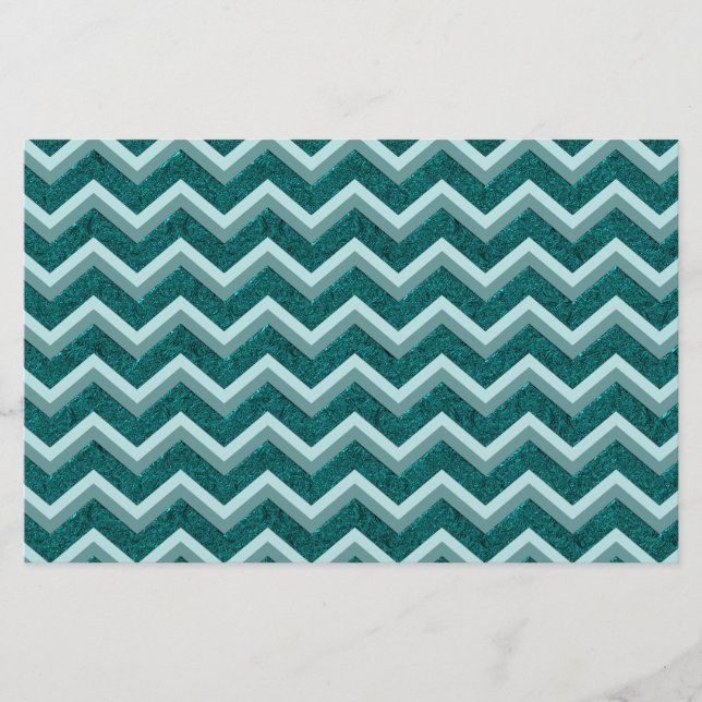 Teal Embossed Foil Brevpapper (Framsida)