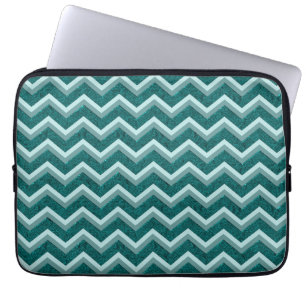 Teal Embossed Foil Laptop Fodral