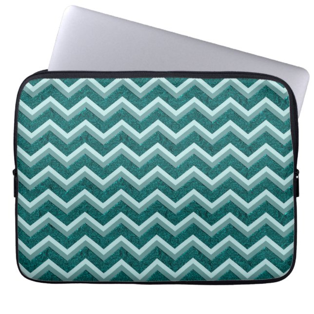 Teal Embossed Foil Laptop Fodral (Framsidan)