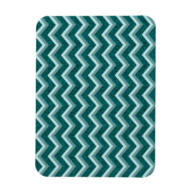 Teal Embossed Foil Magnet (Vertikal)