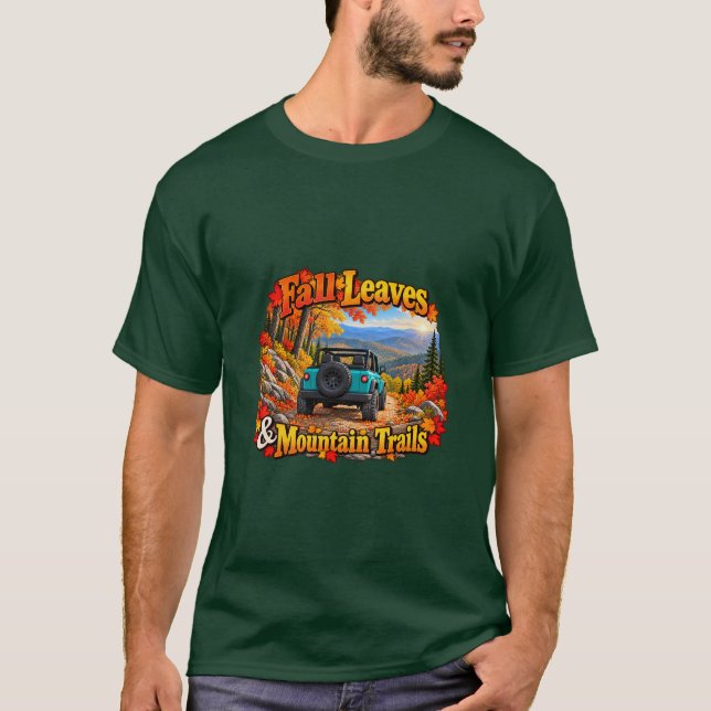 Teal_Fall Löv & Bergs Stigar T-Shirt (Framsida)