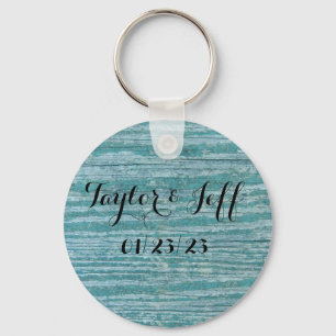 Teal Färg Keychain för anpassning Nyckelring