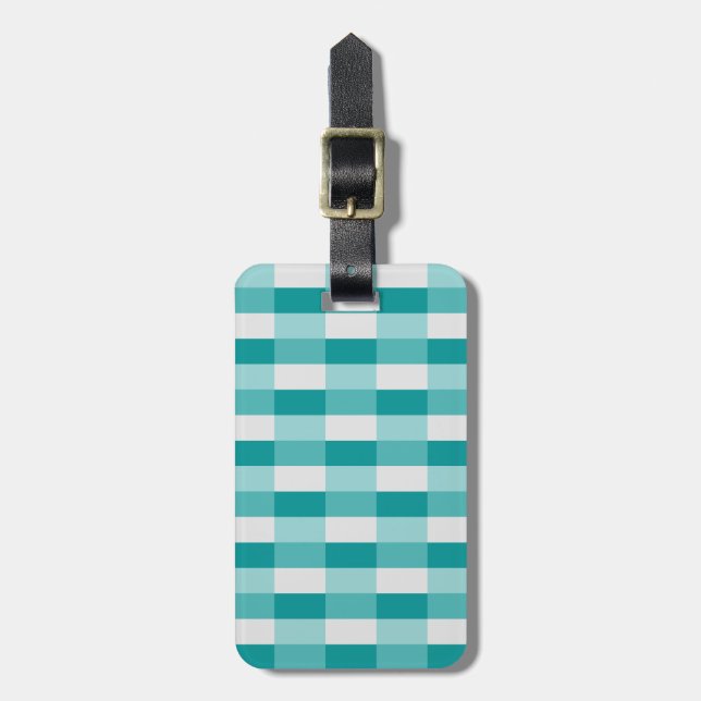 Teal Färgblock med Ljusgrå Bagagebricka (Vertikal Framsida)
