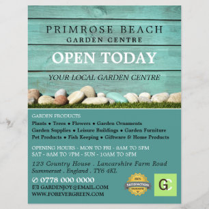 Teal Fence, Garden Center, Horticulturist Reklamblad